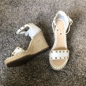 Marc Fisher Leather Studded Wedges